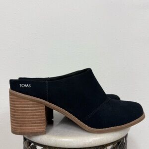 TOMS Women's Evelyn Mule Bootie Black Suede Sz 9.5